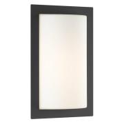 Buitenwandlamp Luis, grafiet, E27, glas, roestvrij staal, aluminium