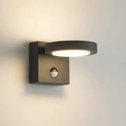 Lucande LED buiten wandlamp Belna, metaal, sensor, IP54