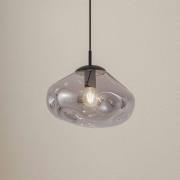 Hanglamp Lindby Lelia, rookgrijs, glas, Ø 35 cm