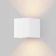 LED buitenwandlamp Fulton, 10x10cm, wit