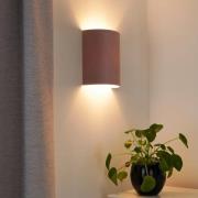 Wandlamp Celine, Soro, roze, stof, E27