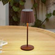 Lindby LED tafellamp op accu Esali, roestbruin, IP65