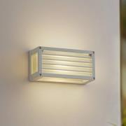 Lucande buitenwandlamp Aurelien, wit, 12cm, strip, IP54