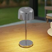 Lucande LED tafellamp Quill, chroom, CCT, dimbaar