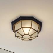 Lindby buiten plafondlamp Idril, antraciet, metaal, Ø 26,5cm