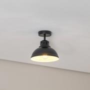 Sven plafondlamp, 1-lamp, zwart, staal, E27