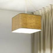 Kwadro hanglamp, beige, 40 x 40 cm, jute stof