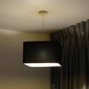 Kwadro hanglamp, zwart, 40 x 40 cm, velours stof