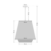 Sensei doblo hanglamp, crème/groen, Ø 50 cm, textiel