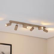 Plafondspot Link, beige, lengte 90 cm, 6-lamps.