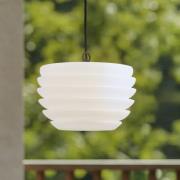 Lindby Arona buiten hanglamp, Ø 38 cm, wit