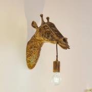 Lindby wandlamp Nirvathia, 35 cm, giraffe, messingkleurig