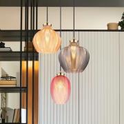 Hanglamp Jessica, Ø 45 cm, kleurrijk, 3-lamps, glas