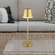LED lamp op zonne-energie, metaal, goudkleurig, hoogte 41 cm, IP44