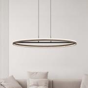 Della LED hanglamp, lengte 101 cm, donkergrijs, metaal