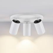CAN TILT plafondspot, wit, Ø 23 cm, 3-lamps, metaal, GU10
