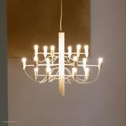 FLOS 2097/18 LED kroonluchter, mat, wit