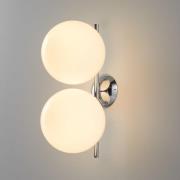 FLOS IC C/W1 Dubbele wandlamp chroom Ø 20 cm