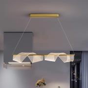 Velas LED hanglamp, lang, goudkleurig, metaal, kunststof