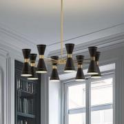 Stilnovo hanglamp Megafono, Ø 100 cm, zwart, 16-lichts.