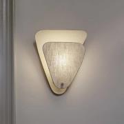 MARKET SET Wandlamp Coquillage, crèmekleurig, 33 cm, linnen