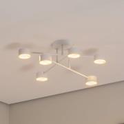 Modus 6 plafondlamp, staal, 6-lamps, GX53, wit