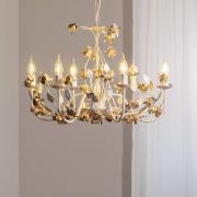 Kroonluchter Carolina, ivoorkleurig, 6-lamps, ijzer