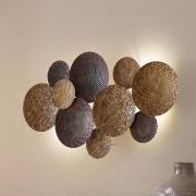 Lindby wandlamp Soraya, goud/koper, metaal, 2-lamps, 51cm