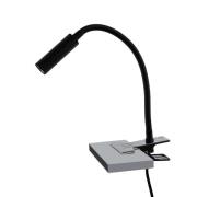Klemlamp Lagos, zwart, metaal, 30 cm, leeslamp, G9
