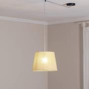 Ascot hanglamp, beige, Ø 38 cm, stof, gedecentraliseerd