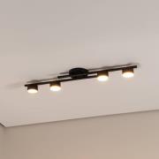 Plafondlamp Fragment, zwart, lengte 86 cm, metaal, 4-lamps.