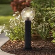 Lindby sokkellamp Dangan, helder, hoogte 60 cm, glas, metaal