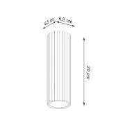 Carbon plafondlamp, goudkleurig, hoogte 20 cm, aluminium