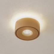 Arcchio LED plafondlamp Rotari, bruin, omhoog en omlaag