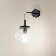 Wandlamp Esme, transparant, hoogte 45 cm, glas, E27