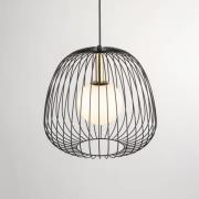 Hanglamp Bell M, Ø 33 cm, 1-lamp, zwart/goud/wit