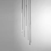 Hanglamp Sopel Lux, 7-lamps, rond, zwart/zilver, G9