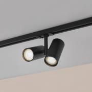 Lindby railspot Linaro, GU10, 2-lamps, zwart, afdekking