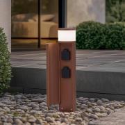 Lucande Corban sokkellamp, roest, deur, stopcontacten, G9, IP44