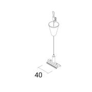 Ivela afhanghoogte SQUARE 48 V zwart, vergrendeling pendel 2 m