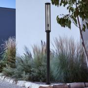 Lucande buitenlamp Alivaro, zwart, 220 cm, E27, IP65