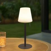 Lindby LED oplaadbare lamp Azalea, wit/bruin, 45 cm, CCT, IP44