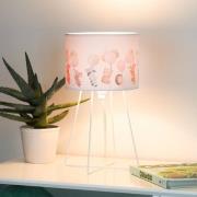 Freddy tafellamp, kleurrijk, dieren, E14, hoogte 32,5 cm