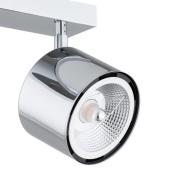 Plafondspot Chloe, verstelbaar, 2-lamps, staal verchroomd