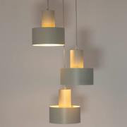 Hanglamp Rif 3, taupe, rond, 3-lamps, Ø 33 cm, staal
