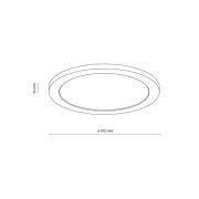 Aqua LED paneel, walnoot, Ø 42,5 cm, 36 W