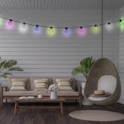 LED-zonnelichtketting CADENA, RGB, zwart, 10-lamps, 10 m