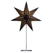 STERNTALER papieren ster, zwart, 7 punten Ø 45 cm hoogte 70 cm