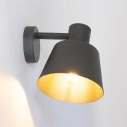 Wandlamp Dunka, olijfgroen, 1-lamp, staal, hoogte 17 cm