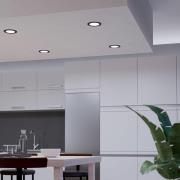 EGLO connect Smart LED-inbouwlamp Fueva 6-Z, zwart, Ø12cm